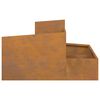 vidaXL Garden Planter Brown 80 x 80 x 50 cm Weathering Steel