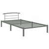 vidaXL Bed Frame without Mattress Grey Metal 90x200 cm