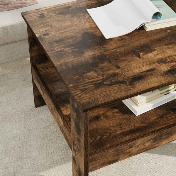 vidaXL Coffee Table Smoked Oak 57 x 55 x 45 cm Engineered Wood