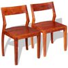 vidaXL Dining Chairs 2 pcs Solid Acacia Wood Acacia