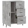 vidaXL Sideboard Concrete Grey 69.5x34x90 cm Engineered Wood