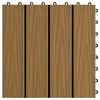 vidaXL Decking Tile 3D Design 11 pcs Teak 30 x 30 cm WPC