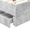 vidaXL Bed Frame with Drawer Concrete Grey 140 x 190 cm Engineer Wood