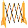 vidaXL Folding Traffic Barrier Yellow and Black 250x38x96 cm