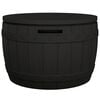 vidaXL 3-in-1 Garden Storage Box Black Polypropylene