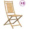 vidaXL Folding Chairs 8 pcs 46x66x99 cm Bamboo