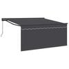 vidaXL Retractable Awning Manual Grey and anthracite 300 x 250 cm