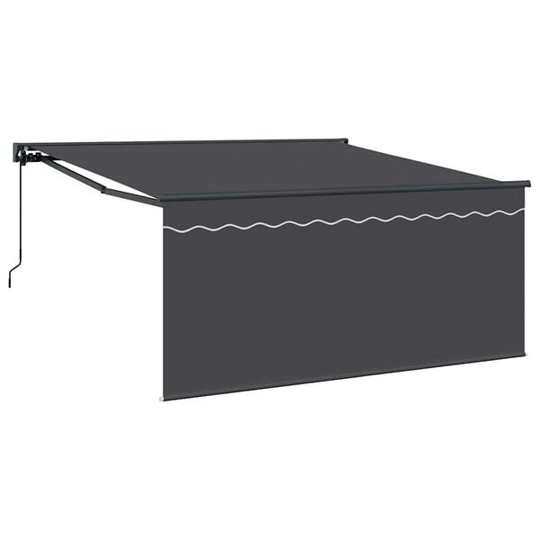 vidaXL Retractable Awning Manual Grey and anthracite 300 x 250 cm