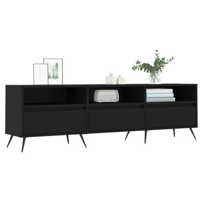 vidaXL TV Cabinet Black 150x30x44.5 cm Engineered Wood