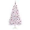 vidaXL Artificial Hinged Christmas Tree White 180 cm PVC and Steel