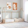 vidaXL Kids' House Bed Frame without Mattress 80x200 cm Solid Wood Pine