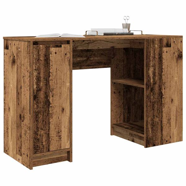 vidaXL Desk Old Wood 120x42x76 cm Engineered Wood