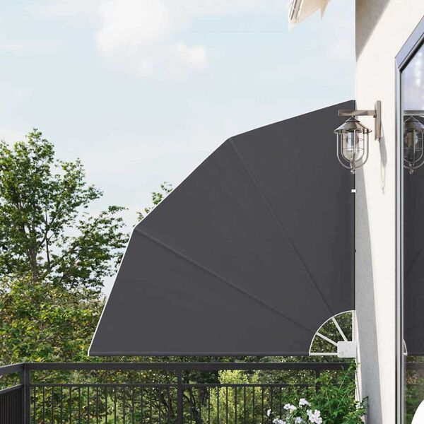 vidaXL Balcony Privacy Screen Black 140 x 140 cm Fabric