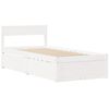 vidaXL Bed Frame without Mattress White 75x190 cm Small Single Solid Wood Pine