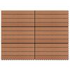 vidaXL Decking Tile 6 pcs Brown 60 x 30 cm WPC
