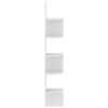 vidaXL Wall Corner Shelf White 19x19x123 cm Engineered Wood