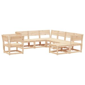 vidaXL 8 Piece Garden Lounge Set Solid Wood Pine