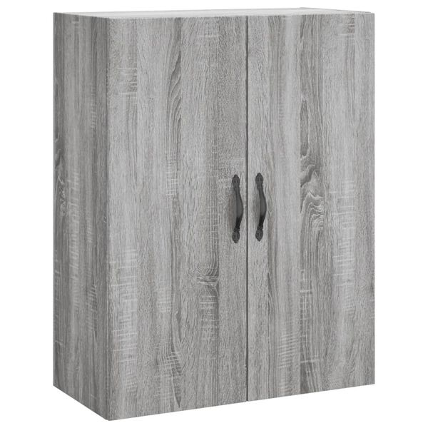 vidaXL Wall Mounted Cabinet Grey Sonoma 69.5x34x90 cm Engineered Wood