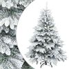 vidaXL Artificial Hinged Christmas Tree Snow Flocked White 120 cm