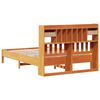vidaXL Bookcase Bed without Mattress Wax Brown 150x200 cm King Size Solid Wood Pine