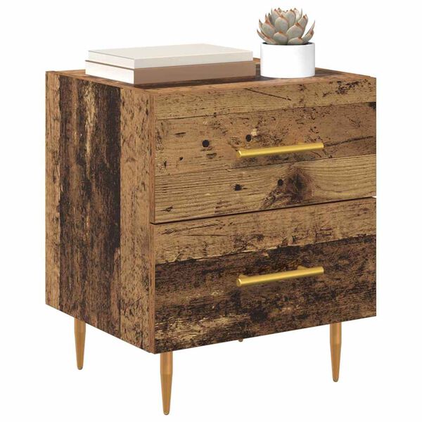 vidaXL Bedside Cabinet Old Wood 40 x 35 x 47.5 cm Engineered Wood