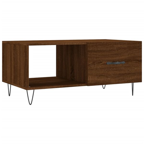 vidaXL Coffee Table Brown Oak 90x50x40 cm Engineered Wood