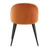 Venture Home Dining Chairs 2 pcs Velvet Velvet Black and Rusty Orange