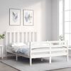 vidaXL Bed Frame without Mattress White 140x190 cm Solid Wood Pine