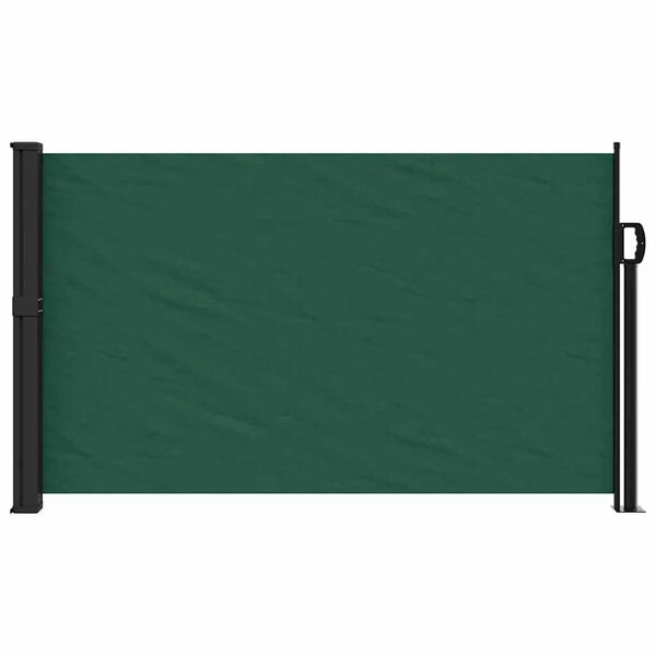 vidaXL Retractable Side Awning Dark Green 117x300 cm