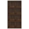 vidaXL Book Cabinet/Sideboard Brown Oak 66x30x130 cm Engineered Wood