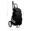 vidaXL Folding Bike Trailer with Grocery Bag Black