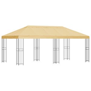 vidaXL 6 x 3 m Cream Polyester and Steel 190