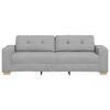 vidaXL Sofa Cloud Grey 221 x 78 x 80 cm Fabric