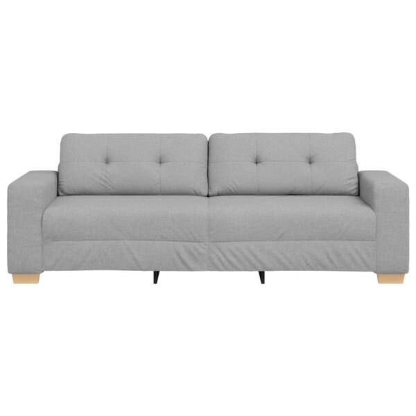 vidaXL Sofa Cloud Grey 221 x 78 x 80 cm Fabric