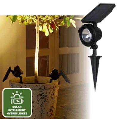 Luxform Intelligent Hybrid Solar LED Garden Light Texas Black