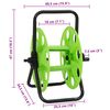 vidaXL Free Standing Green Hose Reel for 45 m 1/2" Hose Steel