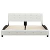 vidaXL Bed Frame without Mattress White Faux Leather 135x190 cm Double
