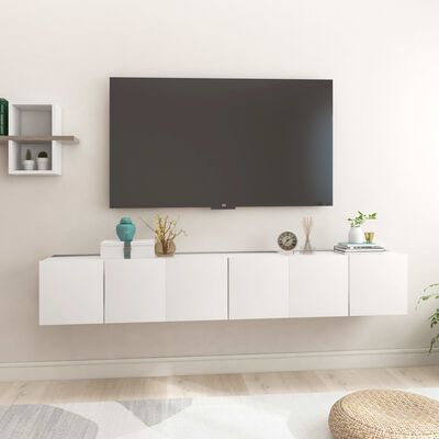 vidaXL Hanging TV Cabinets 3 pcs White 60x30x30 cm