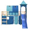 vidaXL Kids' Loft Bed with Tower without Mattress Blue 90x190 cm Single
