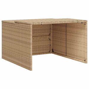 vidaXL Robot Mower Garage Beige 86x90x52/57 cm Poly Rattan