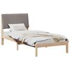 vidaXL Bed frame Brown and taupe 100 x 200 cm Solid pine wood