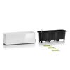 LECHUZA Planter CUBE Glossy Triple ALL-IN-ONE High-gloss White