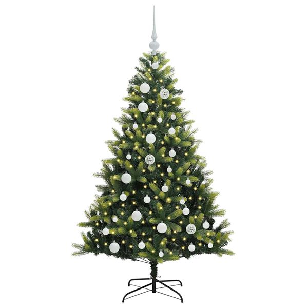 vidaXL Artificial Hinged Christmas Tree 150 LEDs Green 120 cm