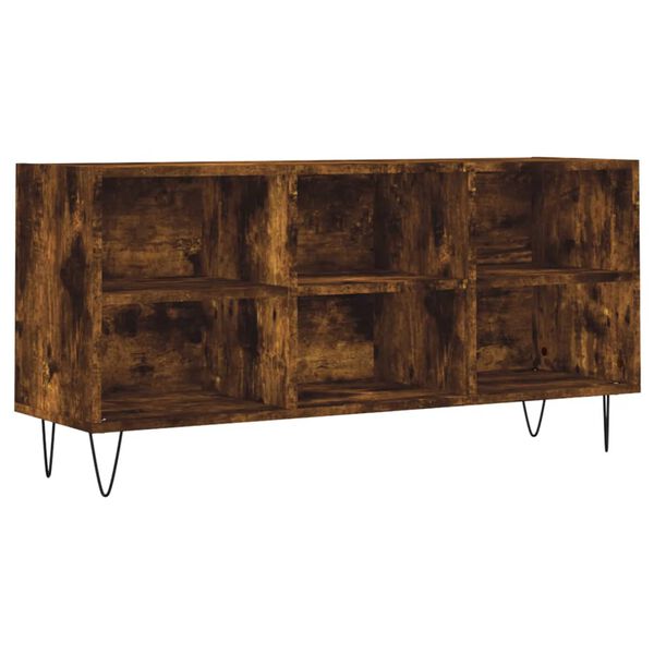 vidaXL TV Cabinet Smoked Oak 103.5x30x50 cm Engineered Wood
