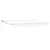 vidaXL Manual Retractable Awning White 4.5 x 3.5 m