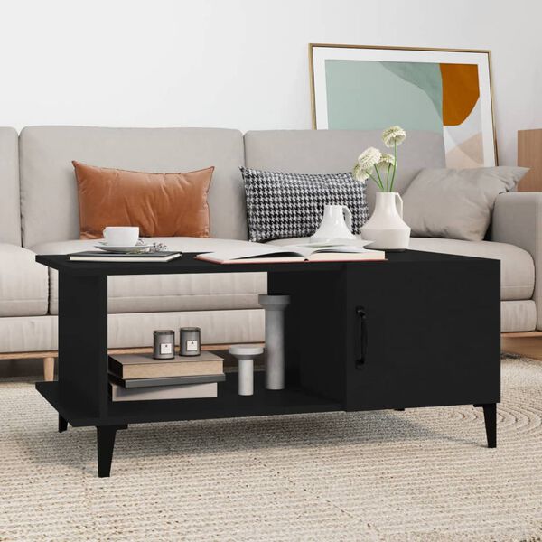 vidaXL Coffee Table Black 90x50x40 cm Engineered Wood