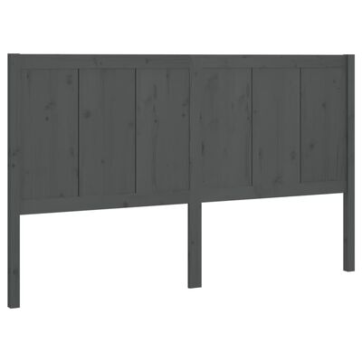 vidaXL Bed Headboard Grey 125.5x4x100 cm Solid Pine Wood