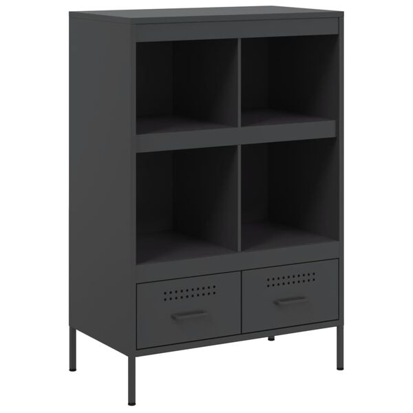 vidaXL Highboard Black 68x39x101.5 cm Steel
