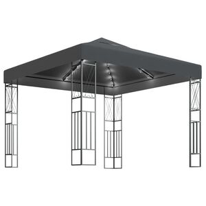 vidaXL Gazebo | Anthracite | Steel | 3x3 m | Gazebo | Square | Contemporary