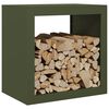 vidaXL Firewood Rack Green 60x40x60 cm Steel